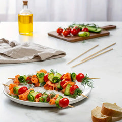100 Natural Bamboo Skewers for BBQ and Parties