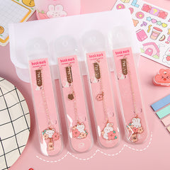 Creative Metal Bookmark Cute Pendant Clip for Students