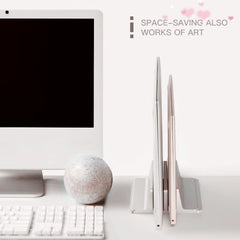 Double Storage Vertical Aluminum Alloy Laptop Stand