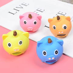 Cute Unicorn Squeeze Toy with Music and Bubble Effects