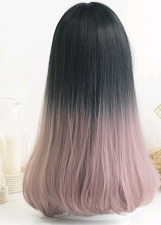 Fashionable Long Straight Wig with Air Bangs