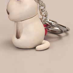 Cute Cat Resin Keychain Pendant for Bags and Gifts