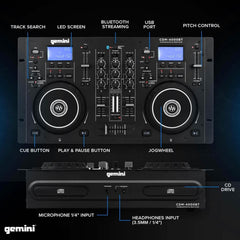 Gemini Sound CDM-4000BT DJ Mixer (Refurbished)