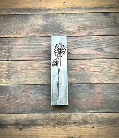Glowing Daisies Luminary Pillars w/ Solar Cap