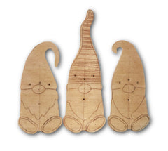 Gnomes Mosaic Backers Set (pre-drilled for hangable & stakeable kit)
