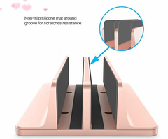 Double Storage Vertical Aluminum Alloy Laptop Stand