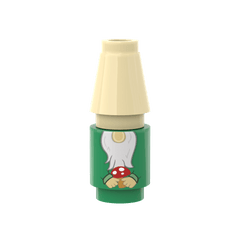 Green Garden Gnome - Custom Printed - Made Using LEGO® Parts