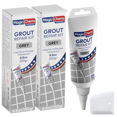 Tile Grout Repair, Grey 8.8 oz/250gr. Fast Drying Grout Repair Kit