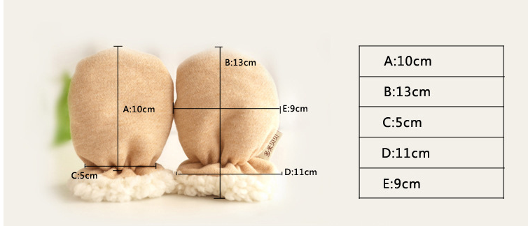 Warm Baby Mittens with Anti-Scratch Design