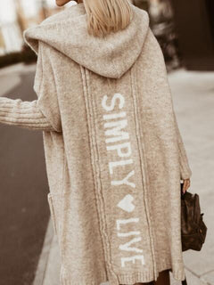 Full Size SIMPLY LIVE Hooded Cardigan-