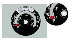 Fireplace Thermometer with Fan and Oven Thermometer
