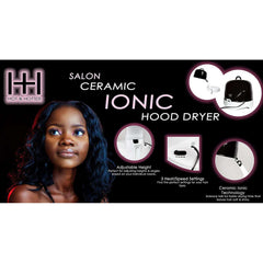 Hot & Hotter Large Hood Hair Dryer, 1 Count, White