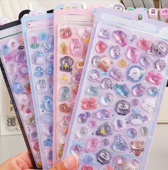 Cartoon 3D Relief Stickers