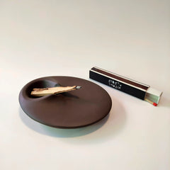 Sacred Wood Incense Burner Cement Stand