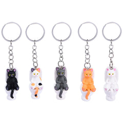 Creative Cartoon Cat Toilet Keychain DIY Accessories