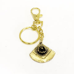 Softball Keychain, Softball Player Gift, Softball Team Gift, Gold Keychain, Ball and Glove Keychain, Ball and Mitt, Softball Field Keychain