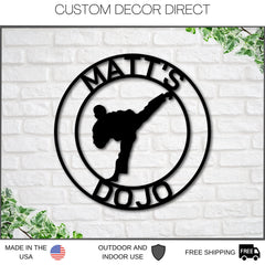 Martial Arts Sign, Karate Metal Sign, MMA Gym Sign, Brazilian Jiu-Jitsu, Judo, Karate Dojo Decor, Taekwondo Custom Sign