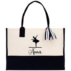 Dance Personalized Tote Bag Ballet Bag Gymnastic Bag Ballerina Bag Dancer Gift Dance Teacher Gift Dance Student Bag Custom for Women Girls
