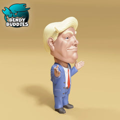 President Donald J. Trump "Bobble Head", by BendyBuddies 3D Printed, 4 Color PLA, Charicture Model, Statue