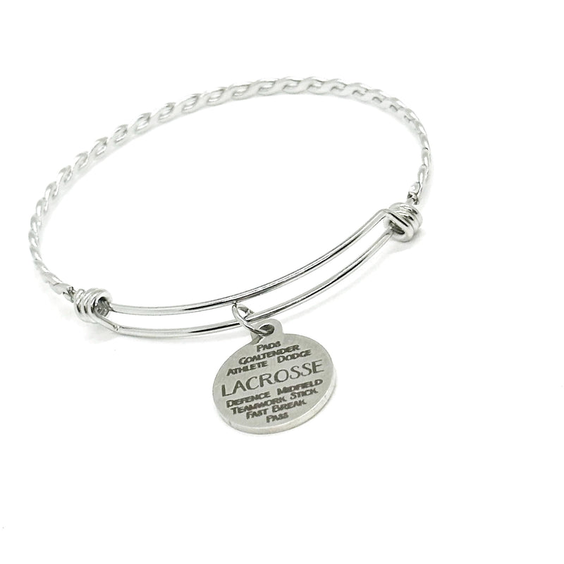 Lacrosse Words Charm Bracelet, Lacrosse Mom, Lacrosse Player, Lax Jewelry, Gift For Her, Wife Gift, Daughter, Lacrosse Girlfriend Jewelry