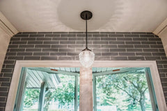 Antique Acorn Clear Glass Pendant Light | 5"