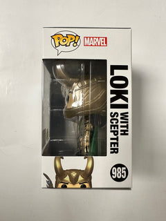 Funko Pop! Marvel Loki With Scepter #985 Avengers Glow In Dark EE 2022 Exclusive