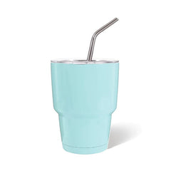 3oz DIY Blank Sublimation shot glass Tumbler double insulated with stainless straw