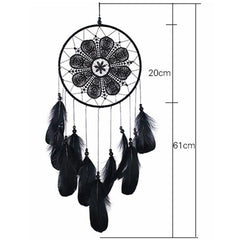 Indian Style Dreamcatcher Handmade Wind Chimes Hanging Pendant Dream Catcher For Bedroom Home Wall Art Hangings Decorations Feather Flowers Dream Catchers For Girls Kids Nursery Bedroom Wall Decor Festival Gift