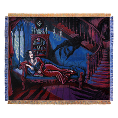 Inheritance - Haunted House Woven Blanket