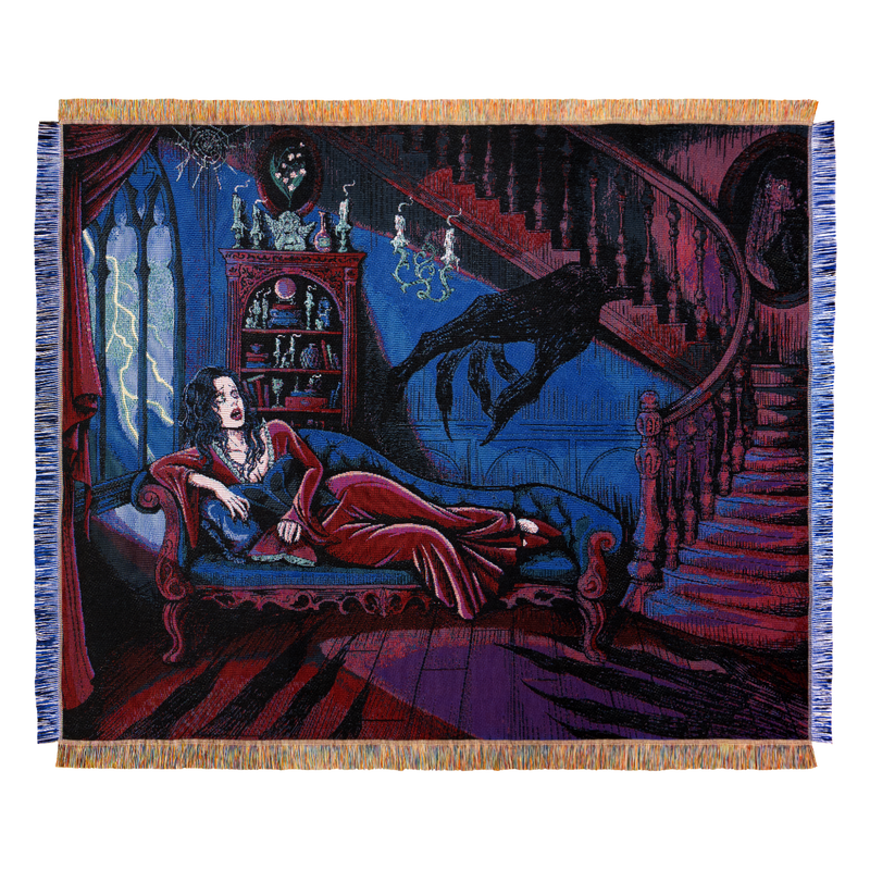 Inheritance - Haunted House Woven Blanket