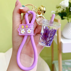 Exquisite Acrylic Wheat Ear Keychain Pendant Jewelry