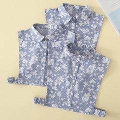Women's Cotton Decorative Detachable Collar Shirt