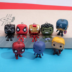 Creative Marvel Q-Version Hero Figurines DIY Decor