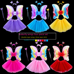 Children's Angel Wings & Colorful Butterfly Wing Set