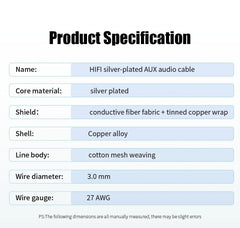 Jack Audio Cable Jack Male To Male Audio Aux Cable For Car Headphone Hi-Fi Stereo Jack Shielded AUX Cord Compatible With Phones Tablets Speaker Wire Line Aux Cord Speaker 3.5mm