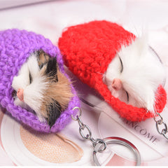 Autumn Winter Little Mouse Hairball Keyring Pendant