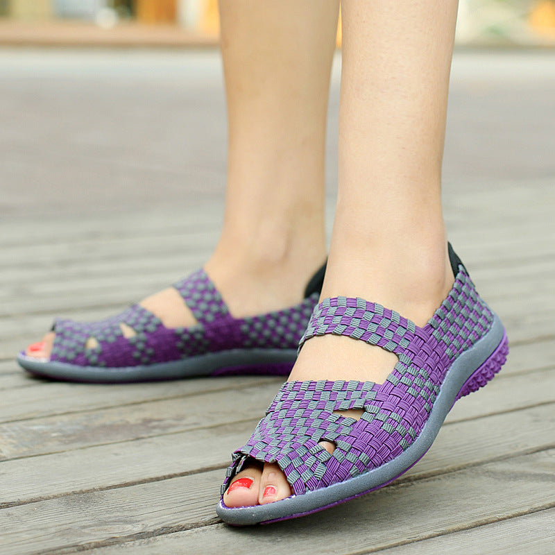 Breathable Hand-Woven Casual Shoes for Women
