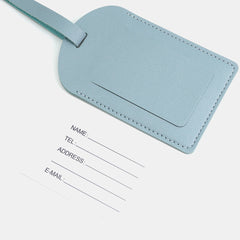 PU Leather Luggage Tag with Flip Cover and Info Card