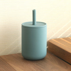Silicone No-Spill Baby Cup with Straw