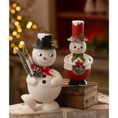 Jolly Bobble Snowman Container | Bethany Lowe | Christmas Decor
