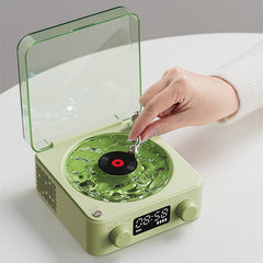Retro Turntable Bluetooth Speaker with RGB Lamp