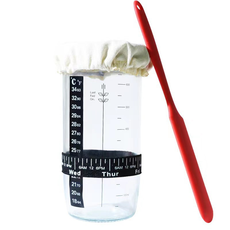 24oz Fermentation Glass Jar with Lid and Thermometer