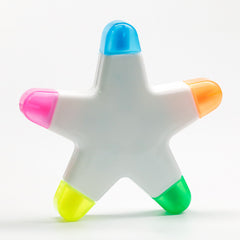 Star Shaped Highlighters - 5 Color Set for Students