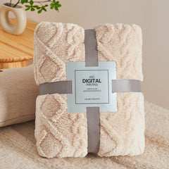 Jacquard Coral Flannel Blanket