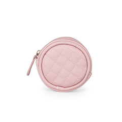 PU Leather Pacifier Bag with Keychain Loop for Small Items