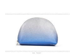 Waterproof Shell Makeup Pouch in Gradient Blue Color
