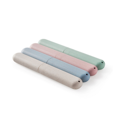 Travel Toothbrush Holder Made from Wheat Straw (Set)
