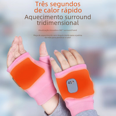 USB Heated Touchscreen Winter Gloves - Half Finger Design