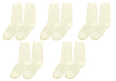 tittimitti® Kids 98% Organic Cotton Crew Socks 5-Pack – Breathable Everyday & School Socks for Boys & Girls (Soft, Durable, Stretch Fit)