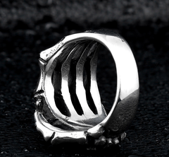 Beier Creative Punk Hand Bone Titanium Steel Ring